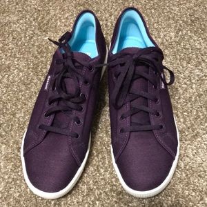 Purple sneakers